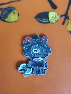 Ritual Black Goat Acrylic Pin